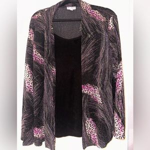 Two in one blouse with shimmer threading